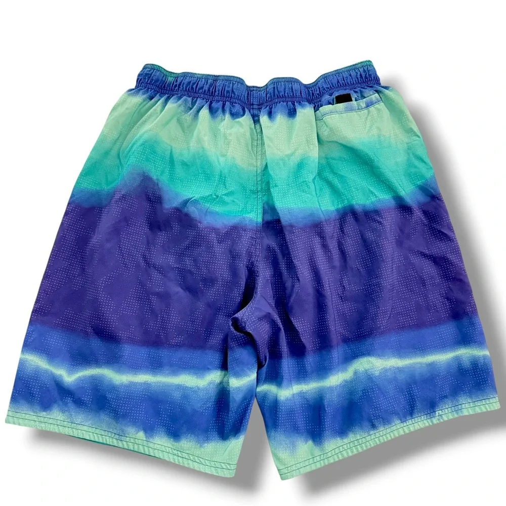 Nike Swim Trunks Men XXL Blue Teal Tie Dye Board Shorts NESSA576